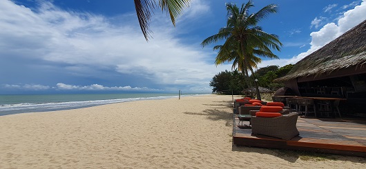 Beach at the Luxury Hotel Hyatt Kuantan Malaysia