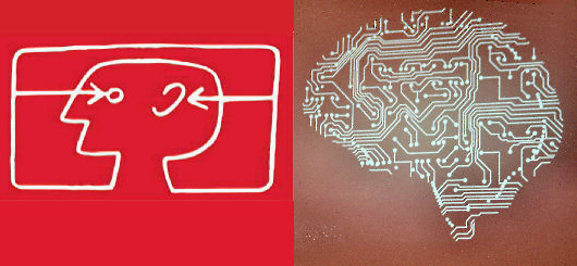 Früher genügten zwei Sinneskanäle (offizielles IFA-Logo). Heute dringt die Elektronik weiter vor (Bild: N.Pfleger)