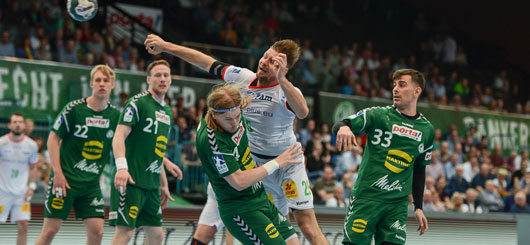Spielszene SC Magdeburg - GWD Minden Spielszene SC Magdeburg - GWD Minden