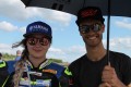 Lukas Tulovic, Startaufstellung IDM Supersport 300 mit Nina Schubrikoff Foto Anke Wieczorek