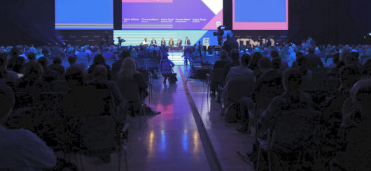 Das große Auditorium der Medientage