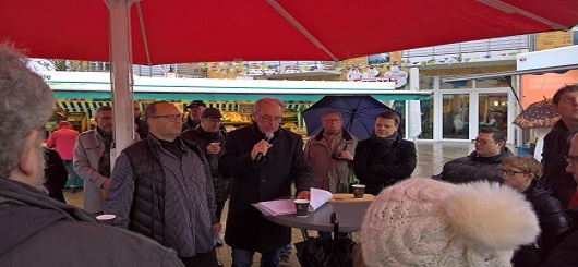 Ludger Ernsting (BIG), Manfred Ridderskamp(BIG) und Büergermeister Dirk Haarmann 