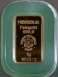 1g Goldbarren