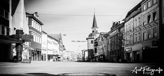 Leere Innenstadt von Oldenburg