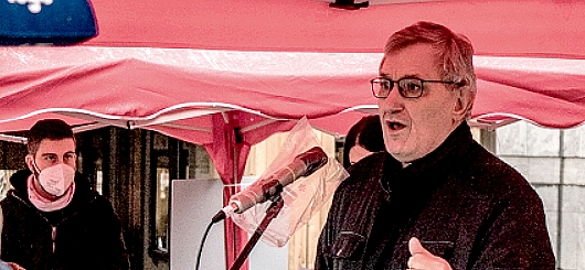 Riexinger beim Wahlkampfauftakt