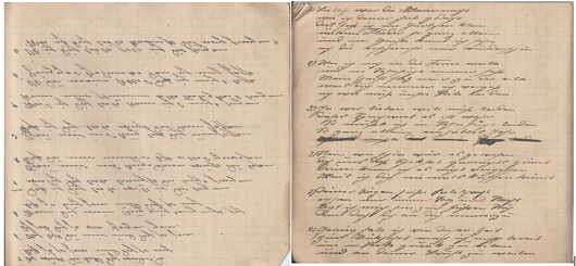 Textseite in Süttalin Schrift