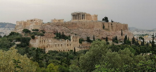 Akropolis, Blick vom Filopappou Hügel
