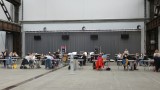 Die Plätze der Auszähler sind schon eingenommen