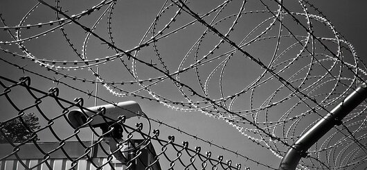 Stacheldrahtzaun. Sinnbild für die illegalen Pushbacks an EU-Grenze.