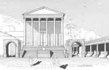 Der große römische Tempel von Cupra 