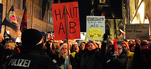 Hörbarer Protest auf dem Prinzipalmarkt Münster
