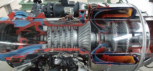 A Lycoming T 53 gas turbine