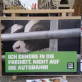 Plakat bei der Demonstration des Tierschutzbündnisses, Stuttgart, 8.4.23