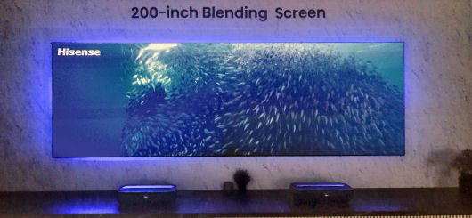 Kombinierte Laserprojektion bei Hisense.