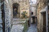 Detail of a street in Apricale