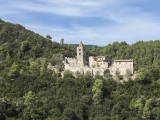 Abbey of St. Cassian from the 10th century on the slopes of Mount St. Croce