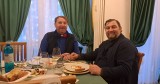 Chef Daniel mit Parroco Mircea Deac Parohia Ortodoxa Romania  Santo Bartolomeu  Frankfurt am Main
