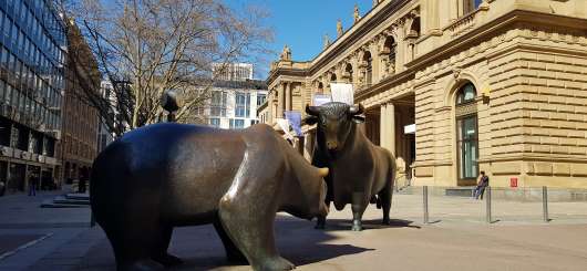 Frankfurt /Main, der wichtigste und größte Börsenplatz in Deutschland