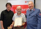 Bürgermeister Mario Dahm Helmut Klein uns Stadtbeauftragter Hans Schramm