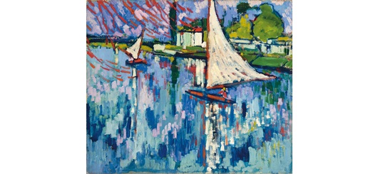 Maurice de Vlaminck, Die Boote, 1905. Öl auf Leinwand 46,5 x 55,3 cm.