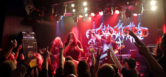 Tankard at the opening gig in Helsinki