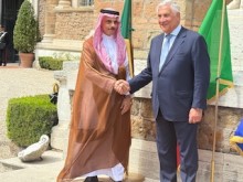 Tajani and bin Farhan Saud