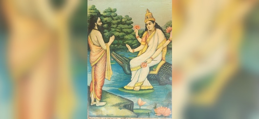 Sri Bhagiratha, Sri Ganga und ein Makara/Krokodil