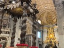 Rom, Vatikan, Petersdom, Baldachin und Cathedra Petri