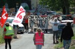 Manifestation contre le projet ferroviaire LGV sud ouest 