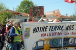 Manifestation contre le projet ferroviaire LGV sud ouest 